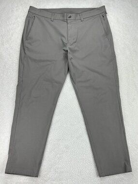 Lululemon Commission Slim Fit Trousers‎ Mens 38 Pants Gray Casual LM5A51S